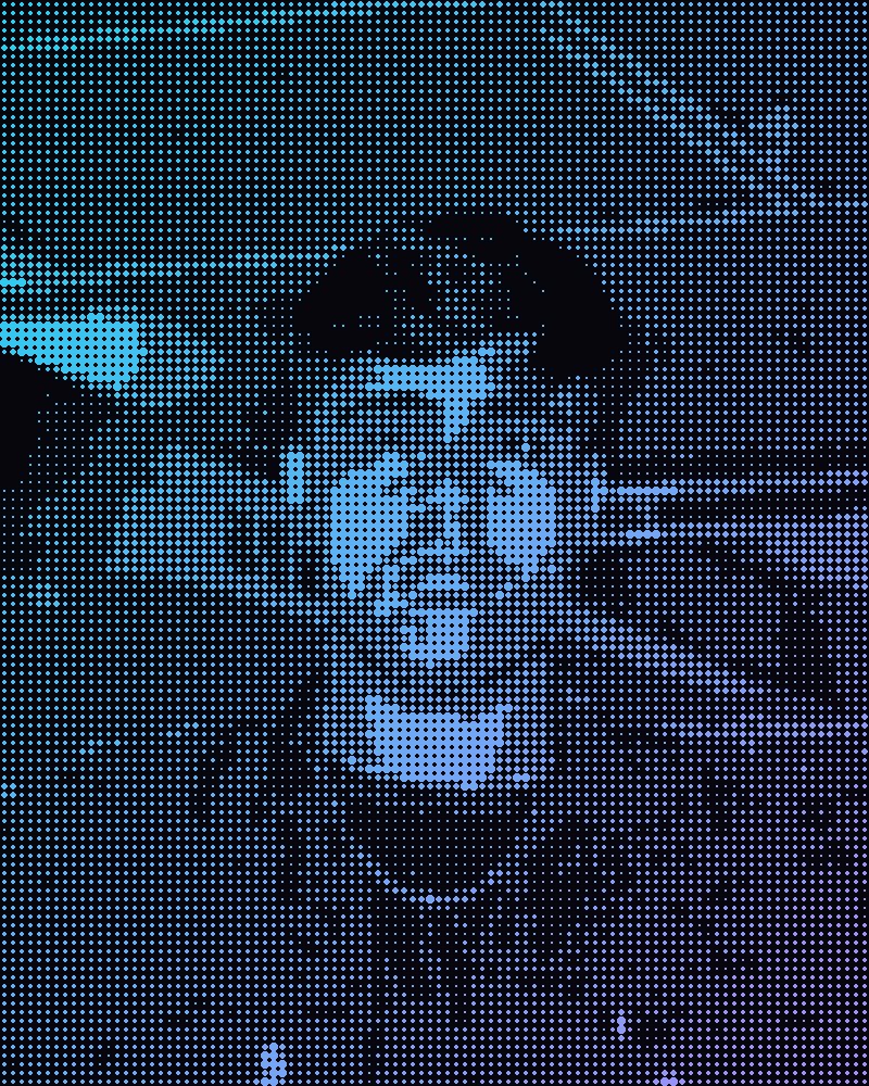 Halftone portrait of Advick Bhalla